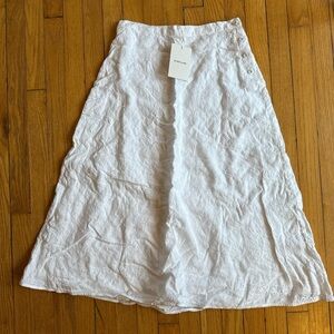 Everlane White Eyelet Skirt, NWT size 2